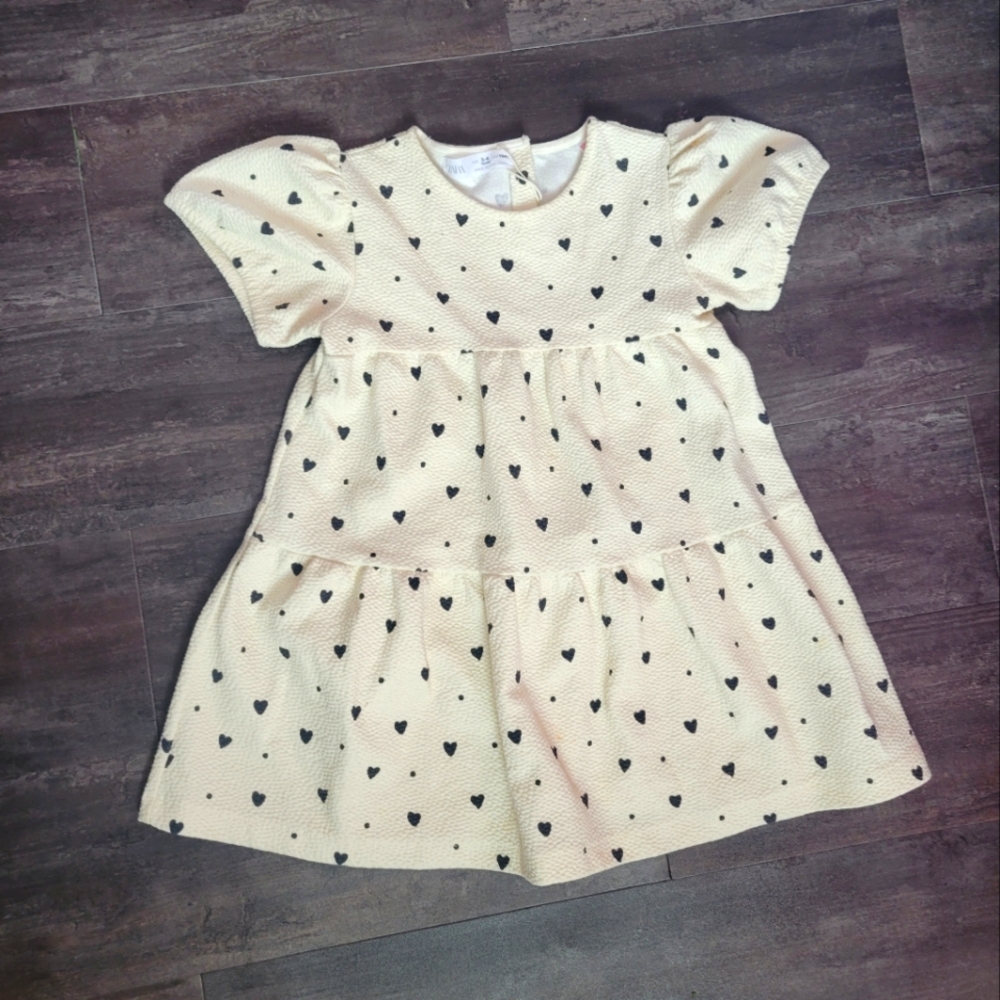 ZARA Kids Heart Stamped Dress
